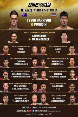 Постер: ONE Friday Fights 18: Harrison vs. Pongsiri