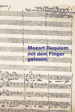 Постер: Mozart Requiem mit dem Finger gelesen