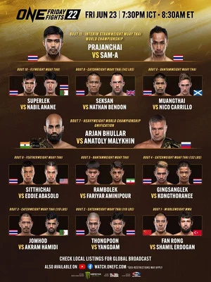 Постер: ONE Friday Fights 23: Paedsanlek vs. Kongklai