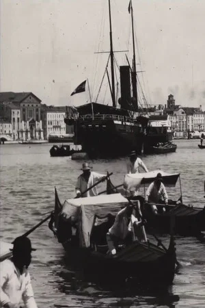 Постер: Venice, harbour scene with gondolas