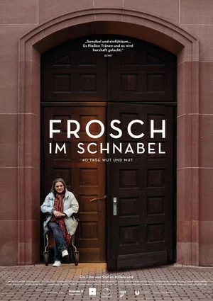 Постер: Frosch im Schnabel