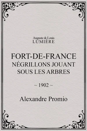 Постер: Fort-de-France : négrillons jouant sous les arbres