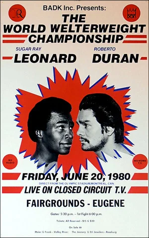 Постер: Sugar Ray Leonard vs. Roberto Duran