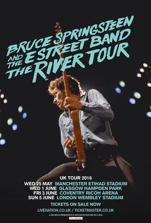 Постер: Bruce Springsteen - The River Tour - Wembley 2016