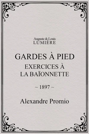 Постер: Gardes à pied : exercices à la baïonnette
