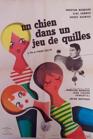 Постер: Un chien dans un jeu de quilles