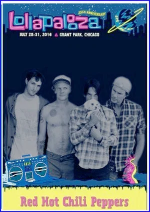 Постер: Red Hot Chili Peppers: Lollapalooza, Chicago 2016