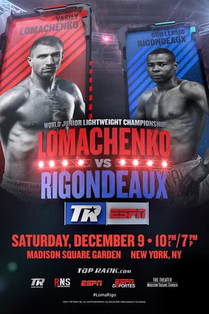 Постер: Vasyl Lomachenko vs. Guillermo Rigondeaux