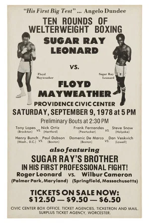 Постер: Sugar Ray Leonard vs. Floyd Mayweather Sr