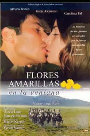 Постер: Flores amarillas en la ventana
