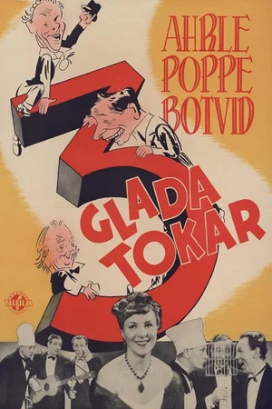 Постер: Tre glada tokar