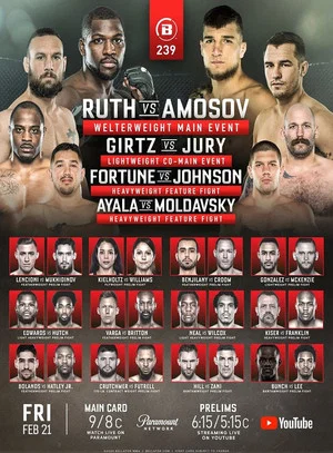 Постер: Bellator 239: Ruth vs Amosov