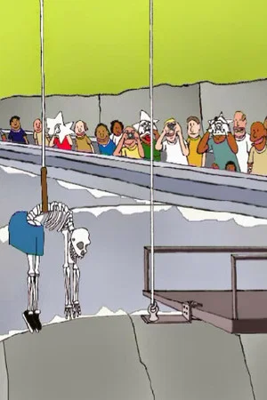 Постер: The bungee jump skeleton man