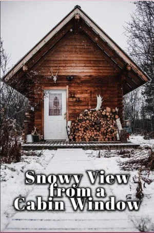 Постер: Snowy View from a Cabin Window