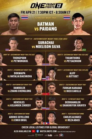 Постер: ONE Friday Fights 13: Batman vs. Paidang