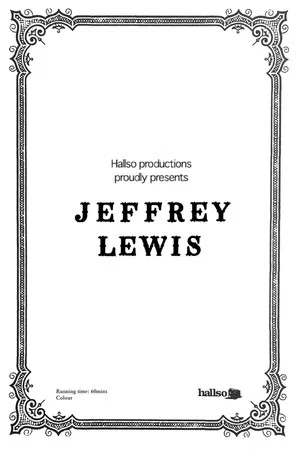 Постер: Hallso Productions Proudly Presents Jeffrey Lewis