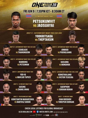Постер: ONE Friday Fights 20: Petsukumvit vs. Jaosuayai