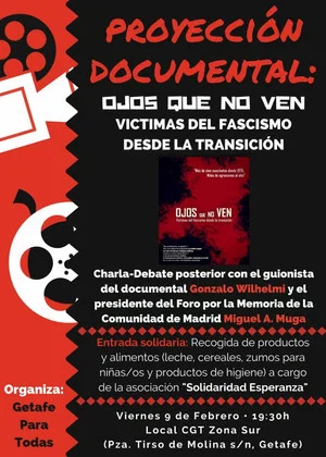 Постер: Ojos que no ven, víctimas del fascismo desde la transición