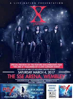 Постер: X Japan Live 2017 At The Wembley Arena