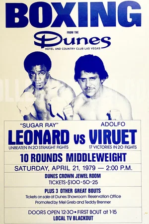 Постер: Sugar Ray Leonard vs. Adolfo Viruet