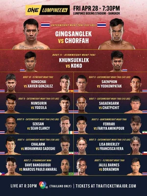 Постер: ONE Friday Fights 14: Gingsanglek vs. Chorfah