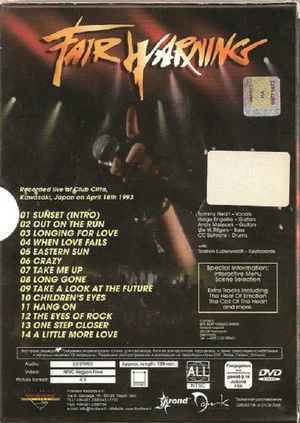 Постер: Fair Warning: The Call of the East Live In Japan 1993