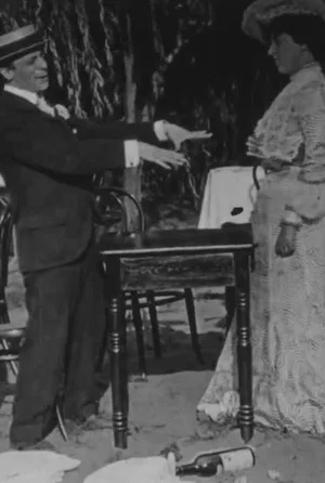 Постер: Fregoli e signora al ristorante