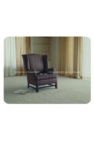 Постер: Seeking Comfort In An Uncomfortable Chair