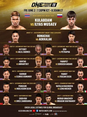 Постер: ONE Friday Fights 19: Kulabdam vs. Musaev