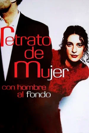 Постер: Retrato de mujer con hombre al fondo