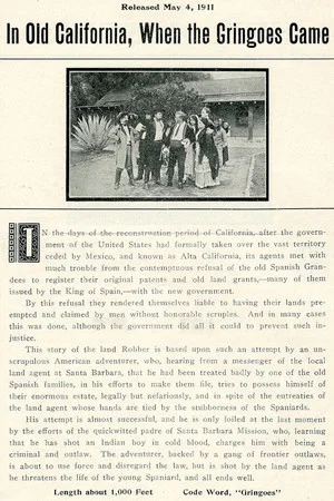 Постер: In Old California When the Gringos Came