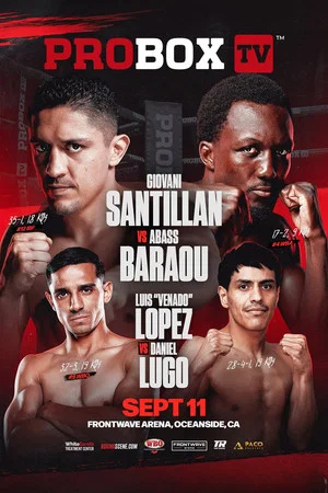 Постер: Giovani Santillan vs. Abass Baraou