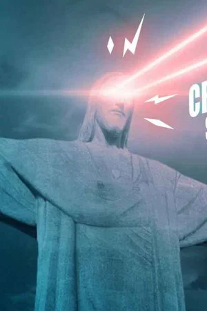 Постер: Cristo Redentor Solta Laser em Monstro e Veja no Que Deu...