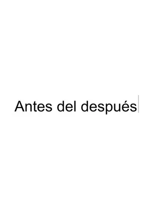 Постер: Antes del después