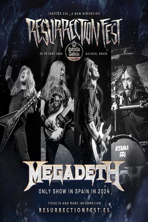 Постер: MEGADETH - Live at Resurrection Fest EG 2024