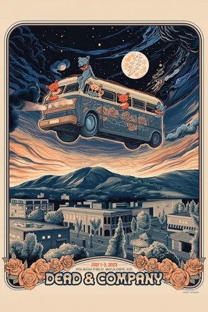 Постер: Dead & Company: 2023-07-01 Folsom Field, Boulder, CO, USA