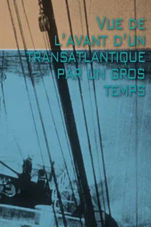 Постер: Vue de l'avant d'un transatlantique par un gros temps