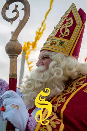 Постер: Hij komt, hij komt, ... intrede van de Sint