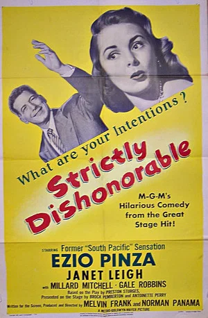 Постер: Strictly Dishonorable
