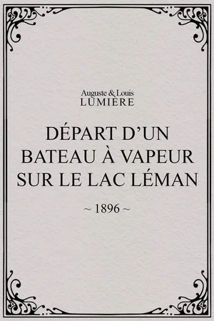 Постер: Départ d’un bateau à vapeur sur le lac Léman