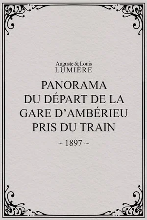 Постер: Panorama du départ de la gare d’Ambérieu pris du train (temps de neige)