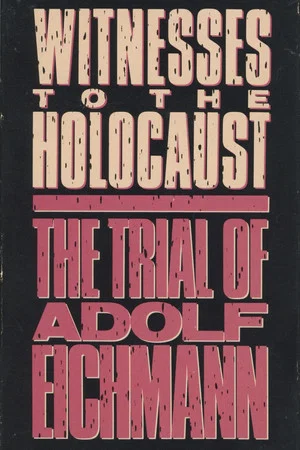 Постер: Witnesses to the Holocaust: The Trial of Adolf Eichmann