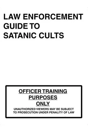 Постер: Law Enforcement Guide to Satanic Cults
