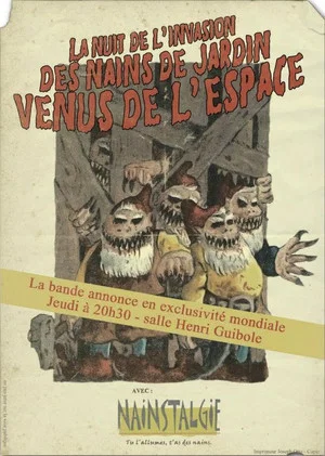 Постер: The night of the invasion of the garden dwarves from outer space