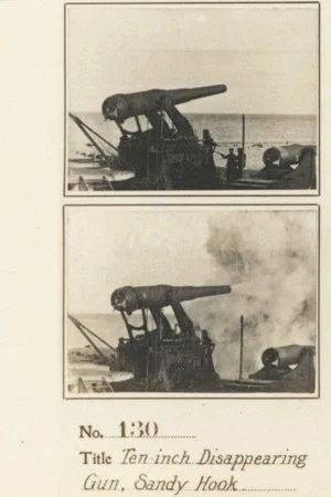 Постер: Ten Inch Disappearing Carriage Gun Loading and Firing, Sandy Hook