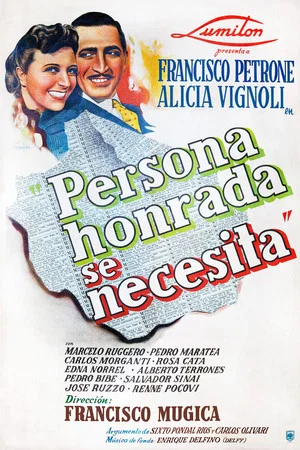 Постер: Persona honrada se necesita