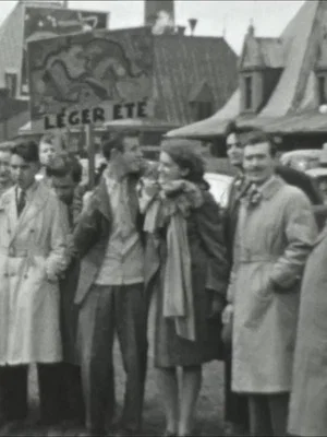 Постер: Arrivée de Fernand Léger devant la gare du palais (Québec)