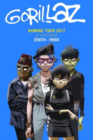 Постер: Gorillaz at Zénith 2017