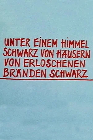Постер: Telekritik: Unter einem Himmel schwarz von Häusern von erloschenen Bränden schwarz