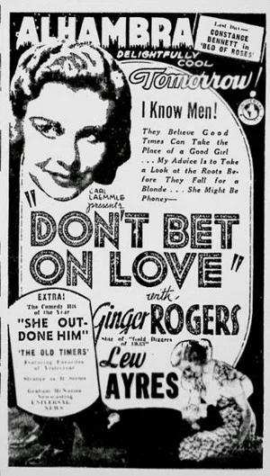 Постер: Don't Bet on Love
